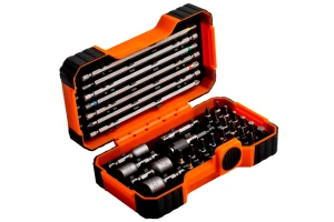 Zestaw bitów Bahco 35 szt. 1/4" TORX PH PZ HEX nasadki 25 i 150 mm z adapterami