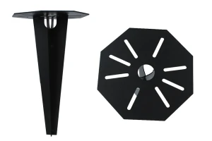 Podstawa wbijana do lamp uniwersalna 8-kątna 180 mm, długość 300 mm, czarna