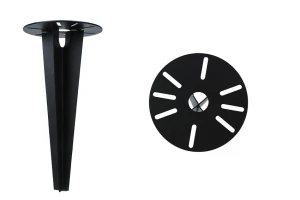 Podstawa wbijana do lamp uniwersalna okrągła Ø115 mm, długość 300 mm, czarna