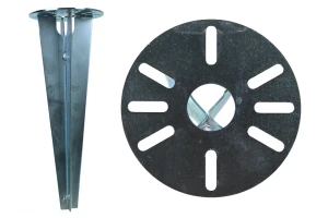 Podstawa wbijana do lamp uniwersalna okrągła Ø115 mm, długość 300 mm, ocynk