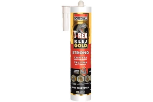 Klej montażowy hybrydowy SOUDAL T-REX Gold Strong biały 290 ml