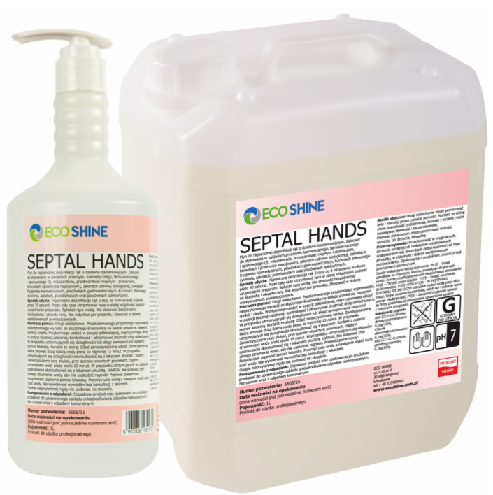SEPTAL HANDS 5 l PŁYN DO DEZYNFEKCJI HIGIENICZNEJ RĄK