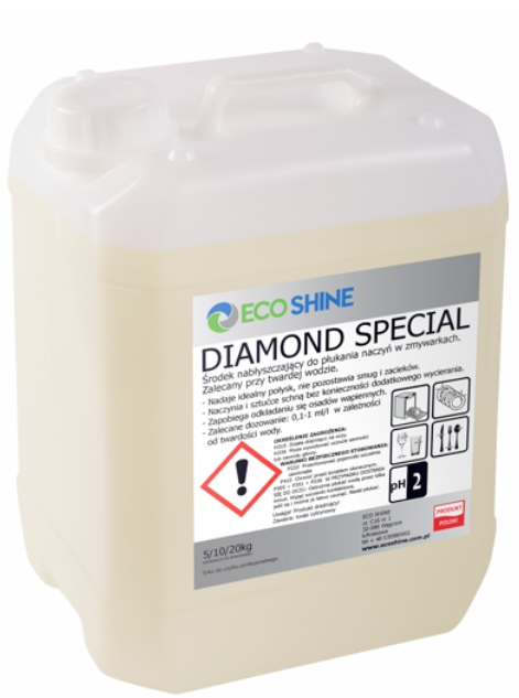 DIAMOND SPECIAL 5 l PŁYN NABŁYSZCZAJĄCY PŁUCZĄCY DO ZMYWARKI DO TWARDEJ WODY