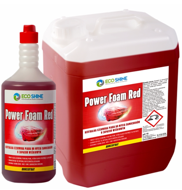 POWER FOAM RED 5 l AKTYWNA PIANA DO CZYSZCZENIA SAMOCHODÓW
