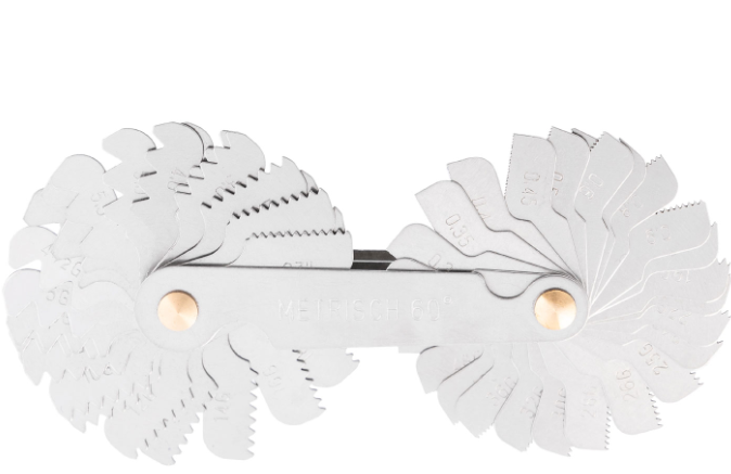 GRZEBIEŃ DO POMIARU GWINTÓW 0.25 - 6 mm 4" - 62" 52 szt.