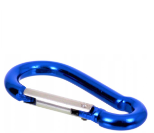 Karabińczyk aluminiowy 8x80 mm niebieski