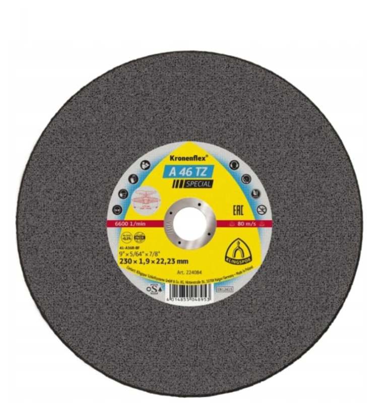 TARCZA DO CIĘCIA METALU KRONEFLEX A46TZ 230 x 1,9 mm