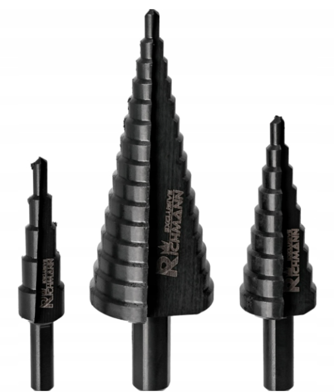 WIERTŁA STOPNIOWE DO METALU 4 - 32 mm 3 ELEMENTY