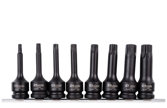 LISTWA UDAROWA TORX T30-T80 78 mm 1/2" 8 ELEMENTÓW