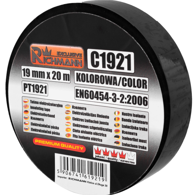 TAŚMA IZOLACYJNA PCV 19 mm x 20 m KOLOROWA