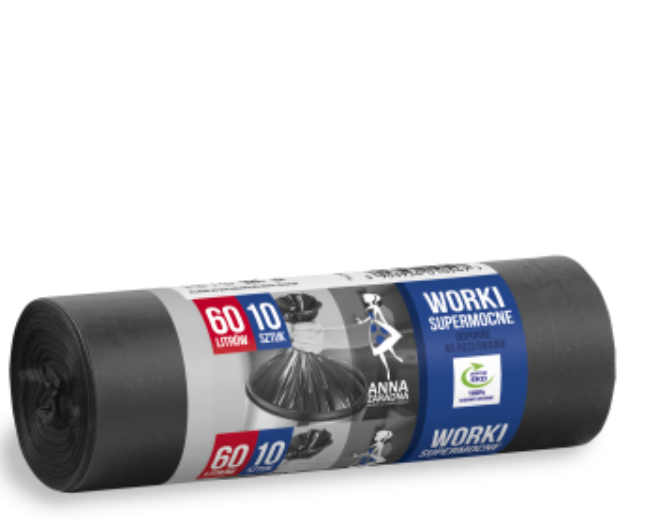 WORKI NA ŚMIECI SUPERMOCNE 60 l / 10 szt / 27 µm