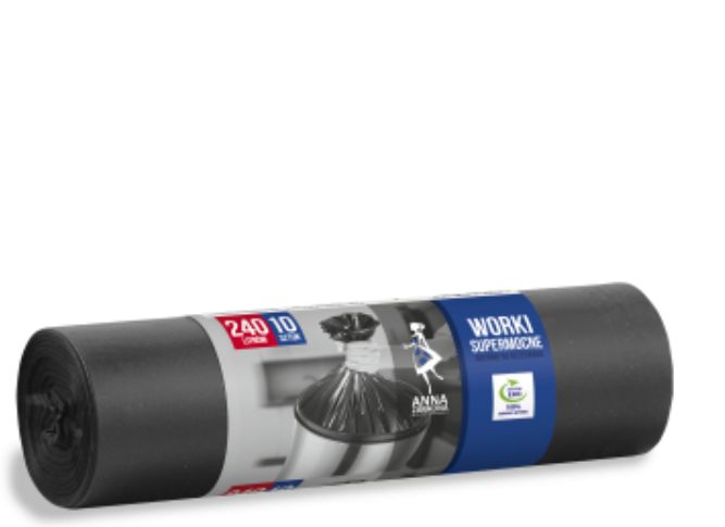 WORKI NA ŚMIECI SUPERMOCNE 240 l / 10 szt / 40 µm
