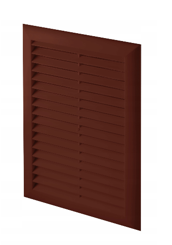 KRATKA WENTYLACYJNA 140 x 210 mm BRĄZOWA Z ŻALUZJĄ