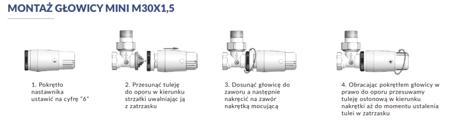 GŁOWICA TERMOSTATYCZNA M30 x 1,5