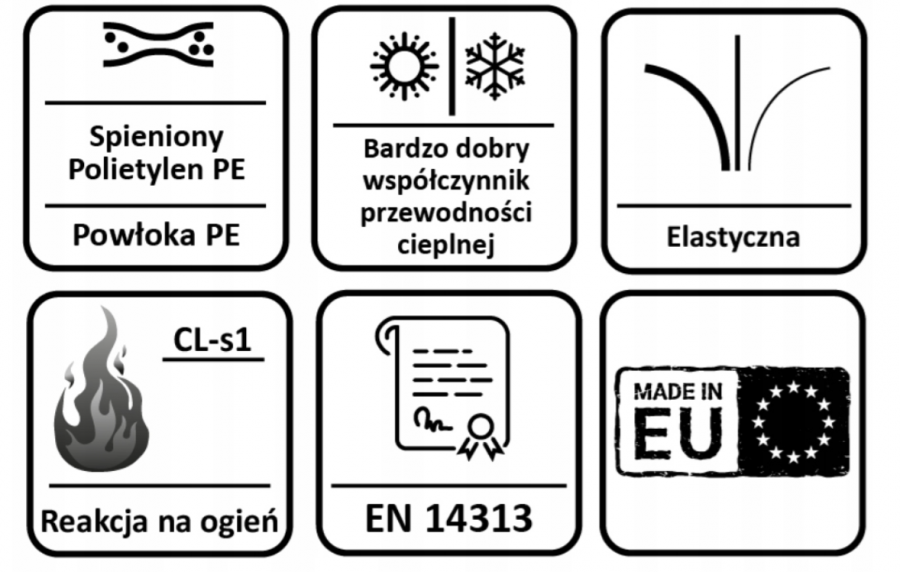 OTULINA - IZOLACJA PE 2 m 35/6 NIEBIESKA