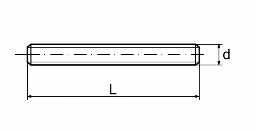 PRĘT GWINTOWANY L-1000 x M27 klasa 4.8