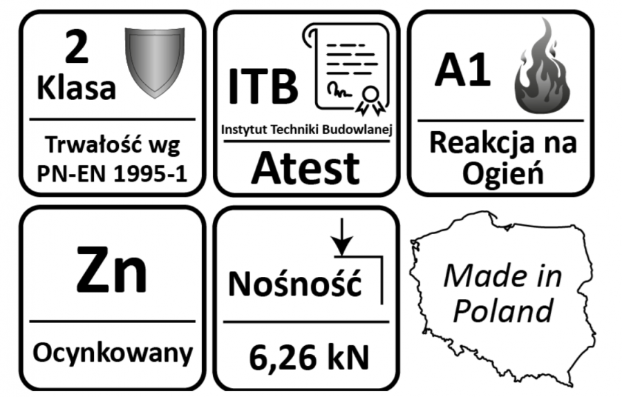 KĄTOWNIK MONTAŻOWY 100 x 100 x 80 mm