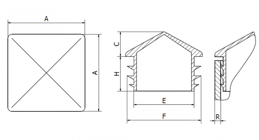 ZAŚLEPKA KOPERTA 20 x 20 mm