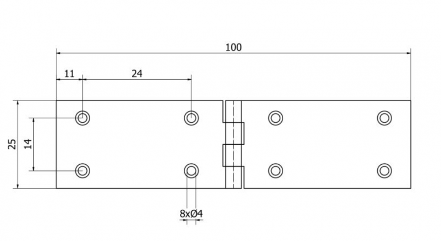 ZAWIAS BUDOWLANY 100 x 25