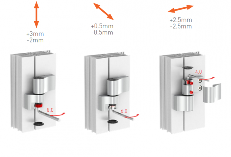 ZAWIAS DRZWIOWY JOCKER DO ALUMINIUM DWUSKRZYDŁOWY 160 kg / 67 mm