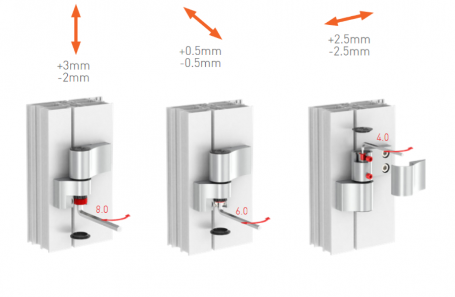 ZAWIAS DRZWIOWY JOCKER DO ALUMINIUM DWUSKRZYDŁOWY 160 kg 67 mm F1 Mat