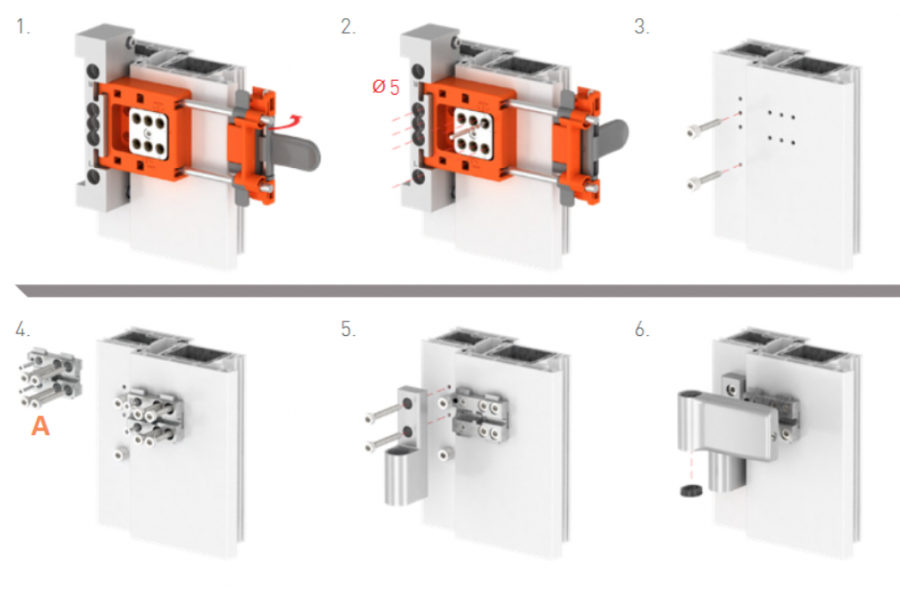 ZAWIAS DRZWIOWY JOCKER DO PCV 120 kg 17.5 mm CZARNY MAT