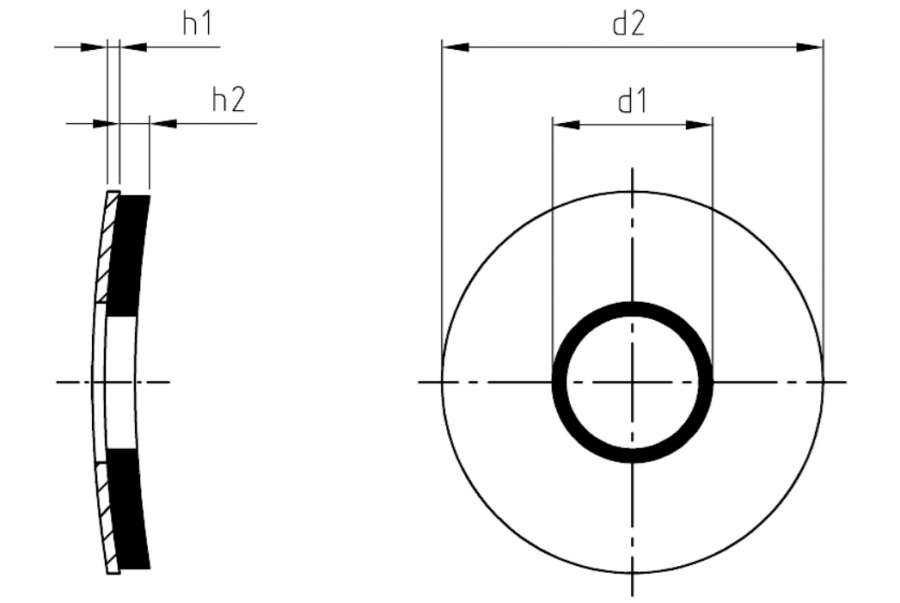 PODKŁADKA NIERDZEWNA USZCZELNIAJĄCA Z EPDM 10.5 x 25 mm - 100 szt.