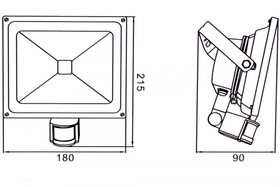 LAMPA LEDOWA 20W Z SENSOREM