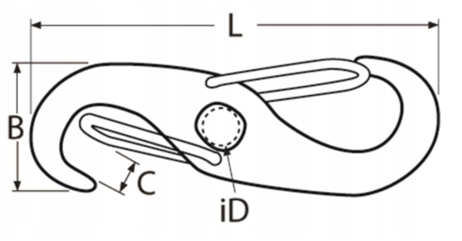 KARABIŃCZYK NIERDZEWNY DO LIN PODWÓJNY 110 mm