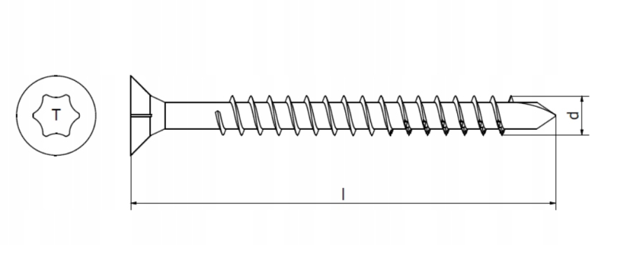 WKRĘTY NIERDZEWNE SAMOWIERCĄCE TORX 4.0 x 30 mm 200 szt.