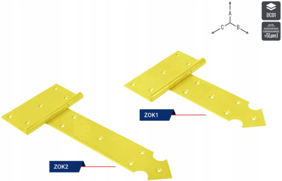 ZAWIAS OKIENNICOWY 250x50x2.0