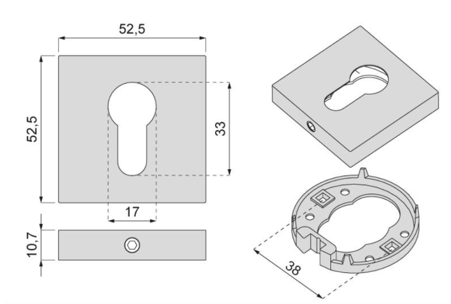 TARCZKA DO KLAMKI K-007-13 G2