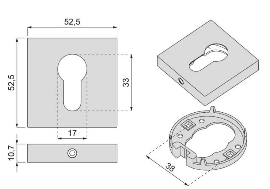 TARCZKA DO KLAMKI K-007-13 G6