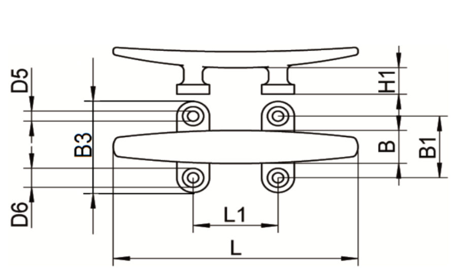 KNAGA NIERDZEWNA A4 PŁASKA 4 WKRĘTY 125 mm