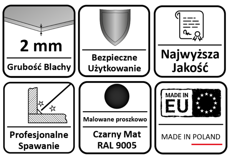 PODSTAWA SŁUPA PRZYKRĘCANA 90 x 90 mm CZARNA