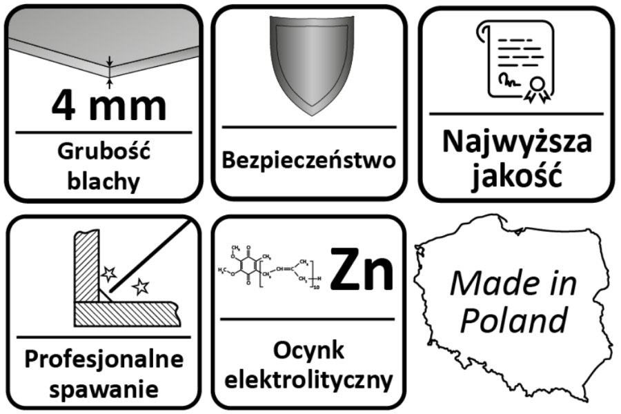 PODSTAWA SŁUPA Z PRĘTEM DO MURU TYP L