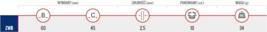 ZACZEP WRZECIĄDZA BUDOWLANEGO 60x45x2.5