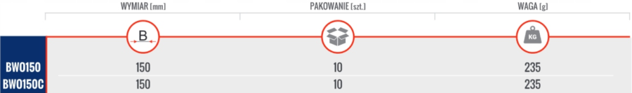 BLOKADA WAHADŁOWA OKIENNICOWA 150 mm