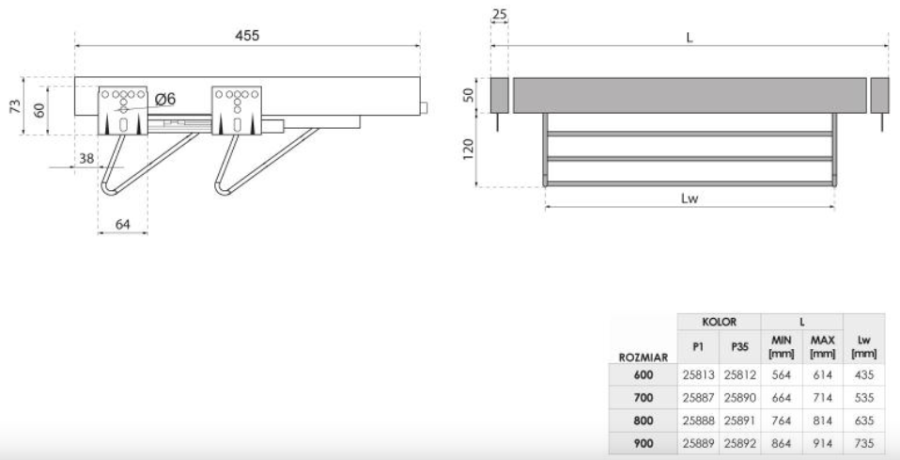 KOSZ NA BUTY SYMPHONY 90 cm WB-666-900 BIAŁY