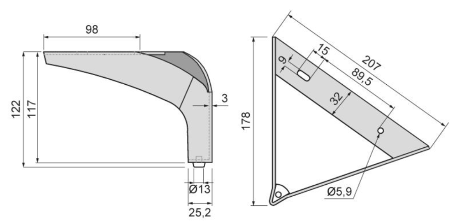 NÓŻKA MEBLOWA DN-721 H-122 G2 CHROM