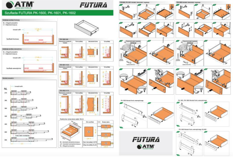 SZUFLADA FUTURA PK-1602 H172 L-450 BIAŁY