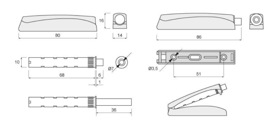 ODBOJNIK MEBLOWY DO FRONTU PUSH/OPEN POPIEL MAGNETYCZNY