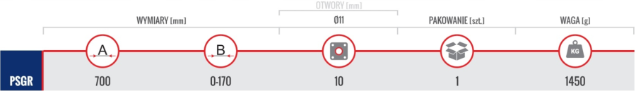 PODSTAWA SŁUPA WBIJANA Z REGULACJĄ 80-160 mm