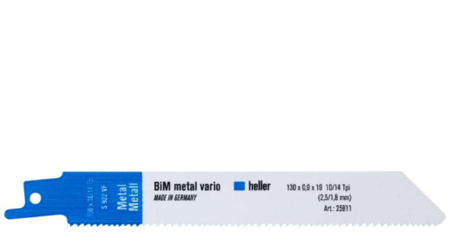 BRZESZCZOT SZABLISTY DO METALU HELLER BiM METAL VARIO 0,9 x 19 x 130 mm 5 szt.