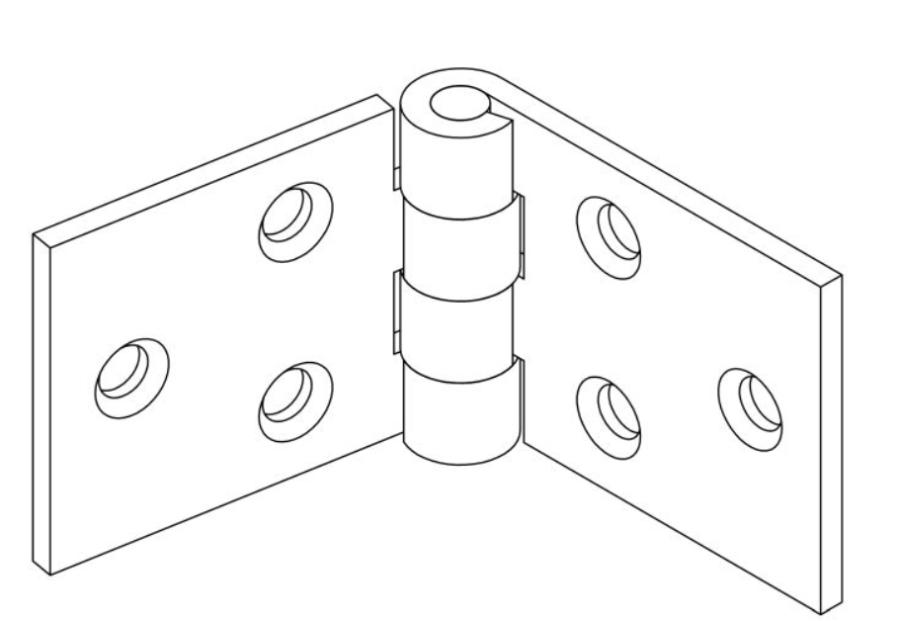 ZAWIAS BUDOWLANY 95 x 40 x 2,5 mm