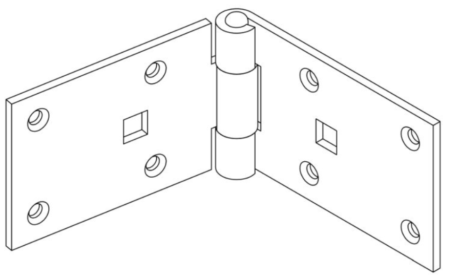 ZAWIAS BUDOWLANY 150 x 55 x 2.5 mm