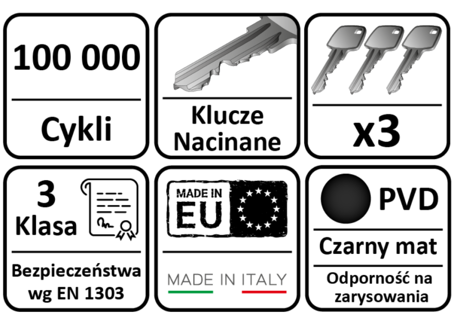 WKŁADKA 30/45 CZARNA MATOWA