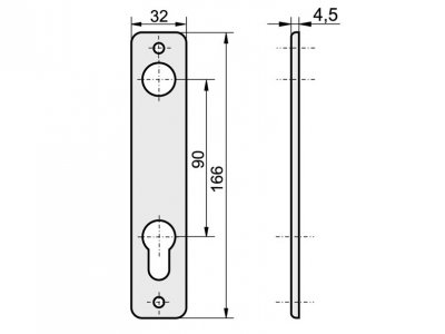 SZYLD METALOWY DO ZAMKA KASTEL 90/32×166