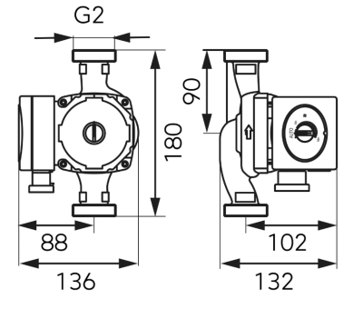 POMPA OBIEGOWA ELEKTRONICZNA GPA II 32-8-180