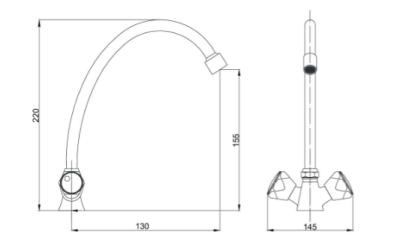 BATERIA UMYWALKOWA STOJĄCA STANDARD